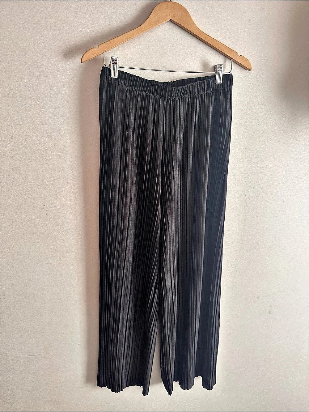 Johny Pleated Wide Leg Pants in Black Size L-XL NWT Made in USA